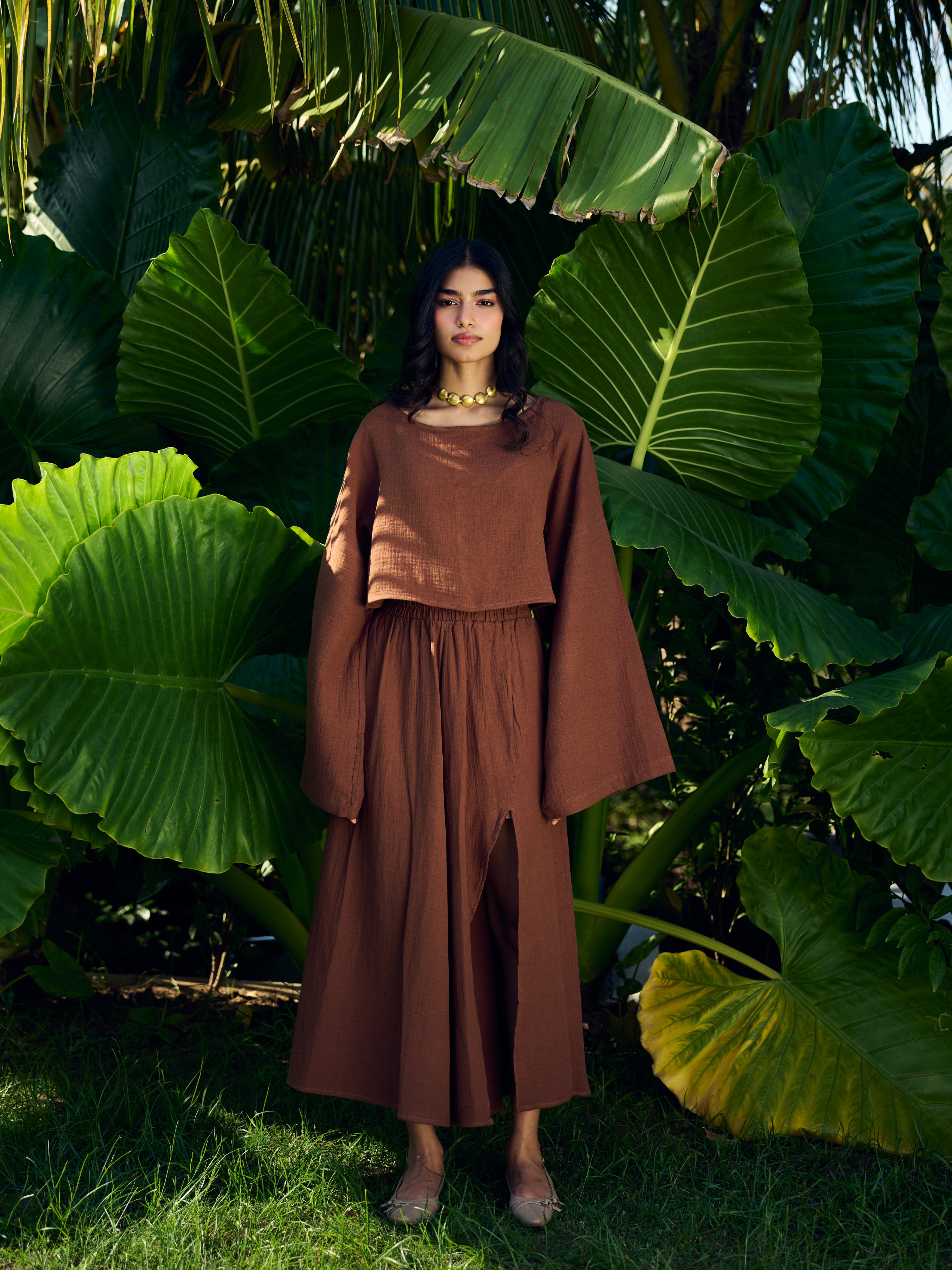 Sable Flow Co-Ord - Mocha Brown