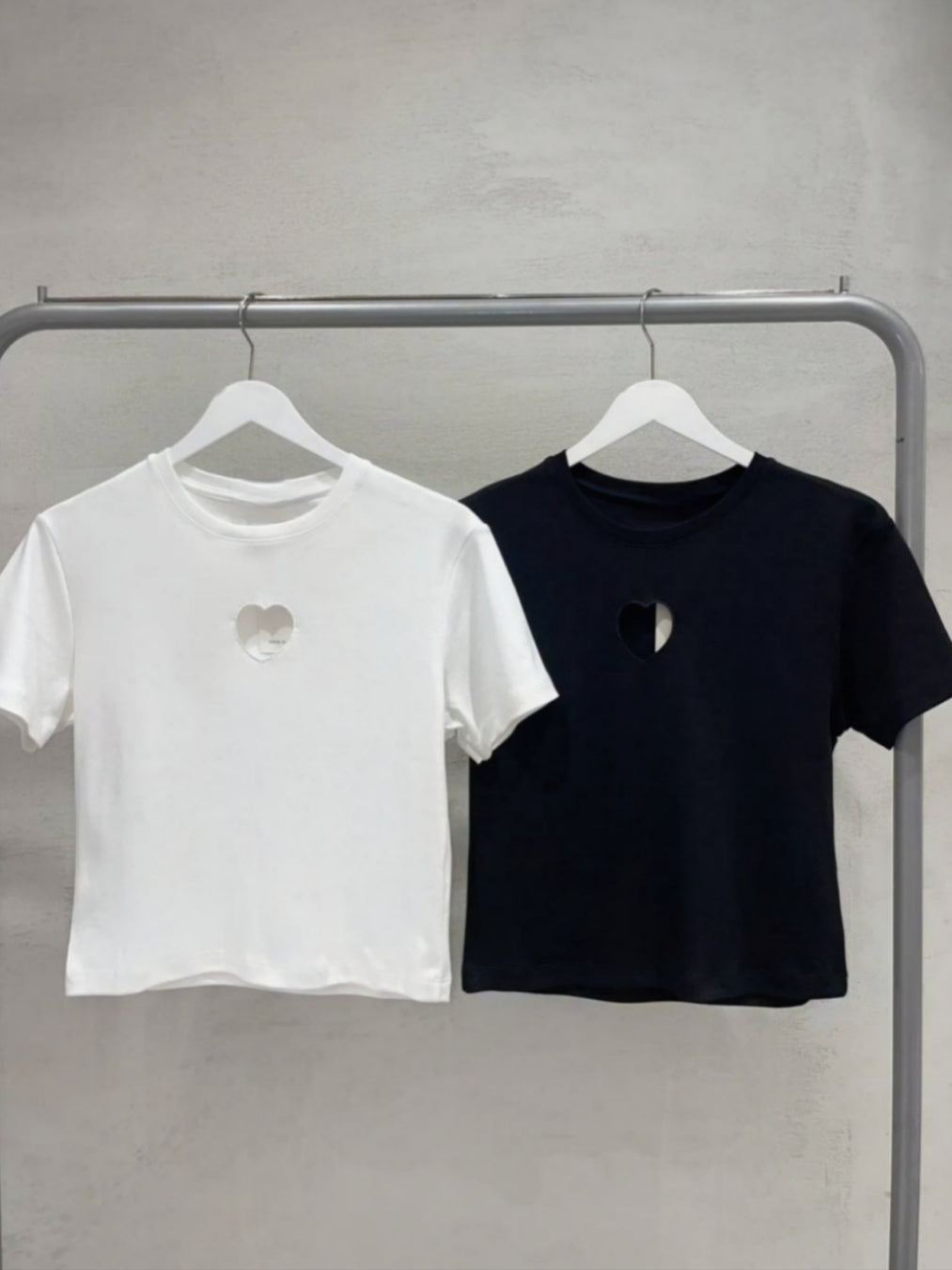 Sweetheart Cutout Top - White