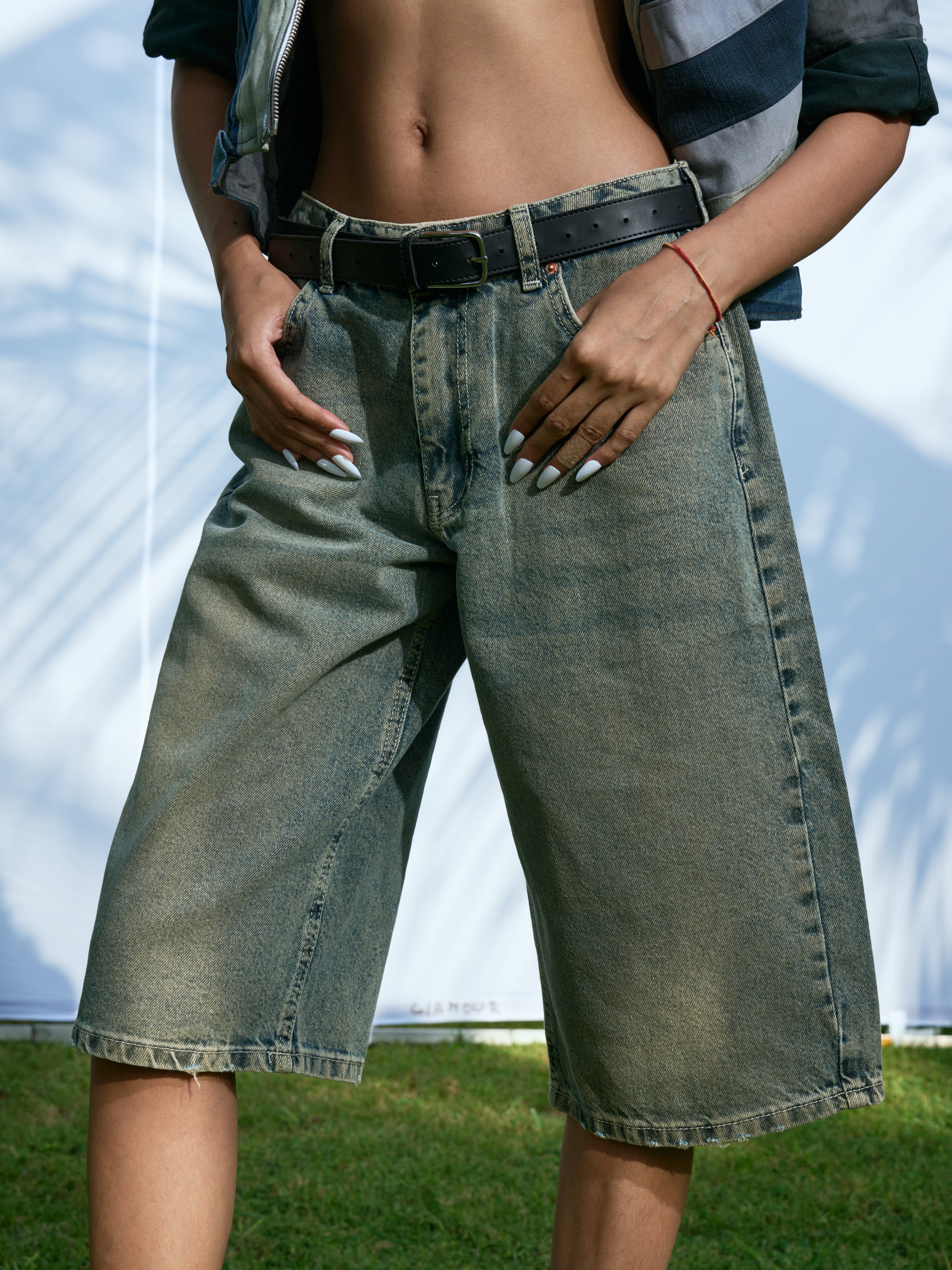 Off-Duty Denim Shorts