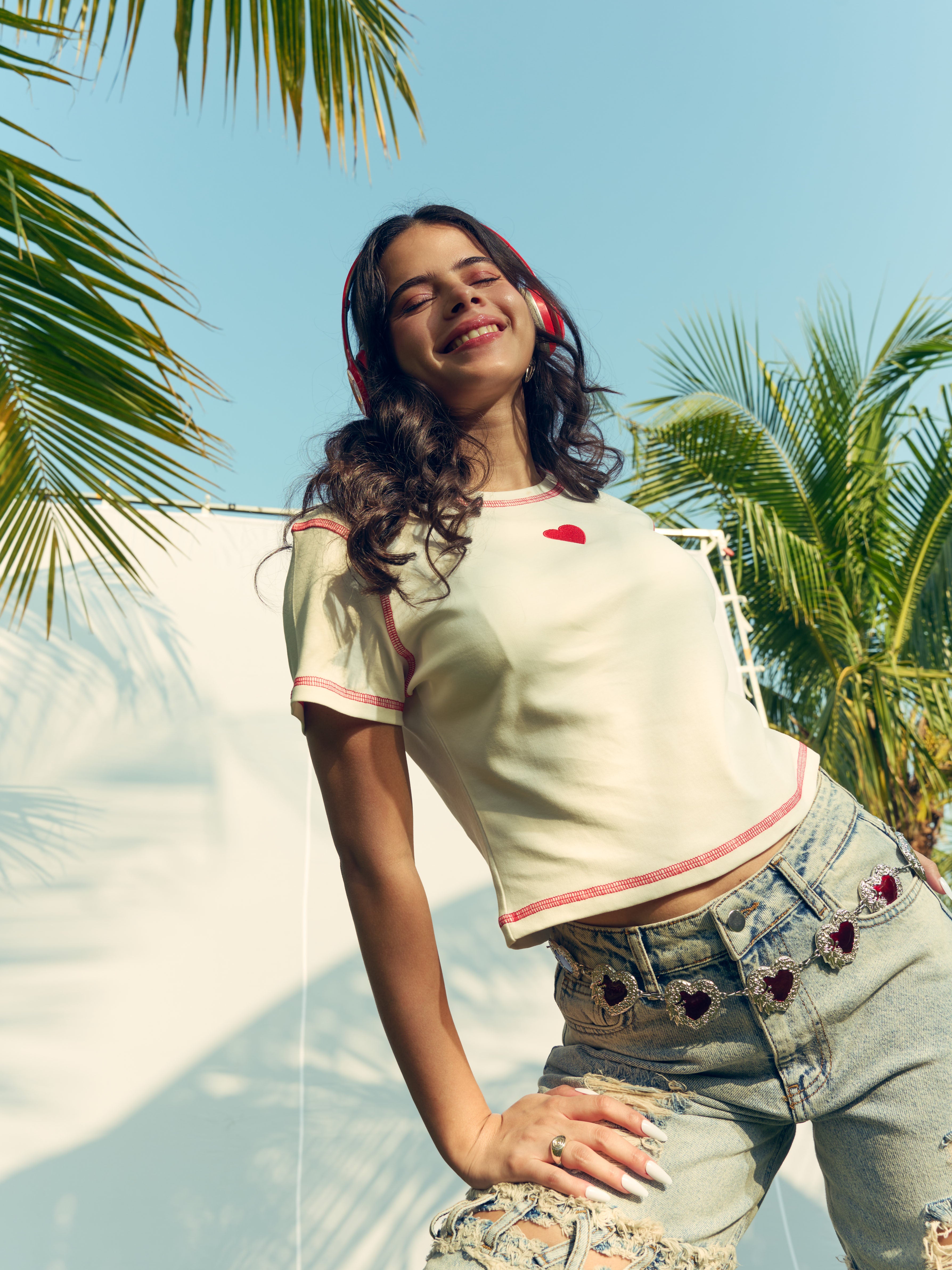 Contrast Love Tee - Lemon Yellow