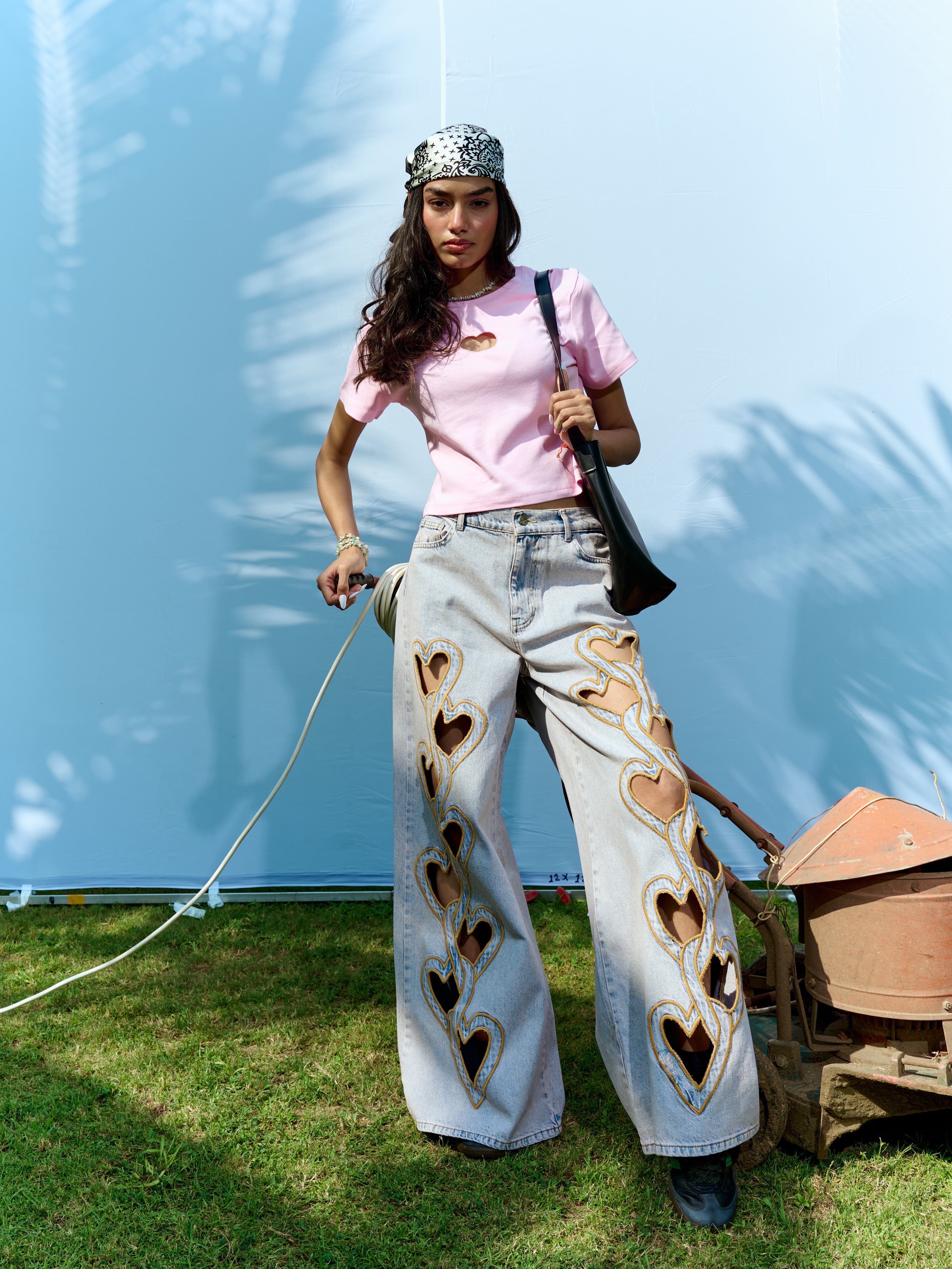 Sweetheart Cutout Top - Cloud Pink